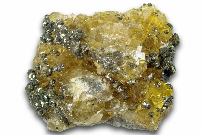 Sparkling Yellow Fluorite Cluster - Fluorescent! #258421